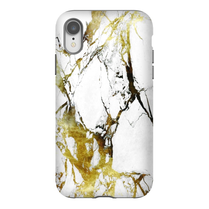 iPhone Xr StrongFit Gold-White Marble Impress by ''CVogiatzi.