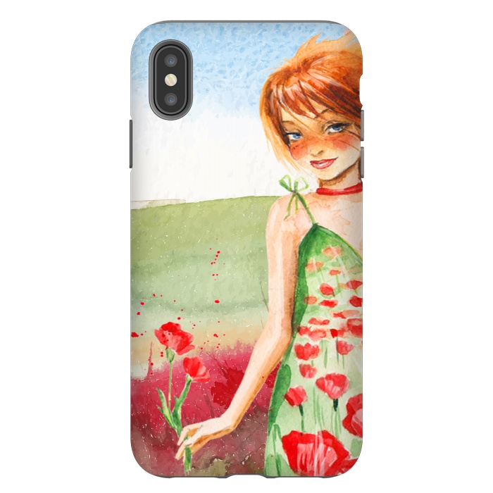 iPhone Xs Max StrongFit Summer Girl in Poppy field by  Utart