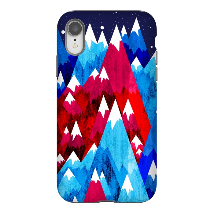 iPhone Xr StrongFit Blue Peak Mountains by Steve Wade (Swade)