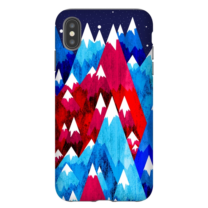 iPhone Xs Max StrongFit Blue Peak Mountains by Steve Wade (Swade)