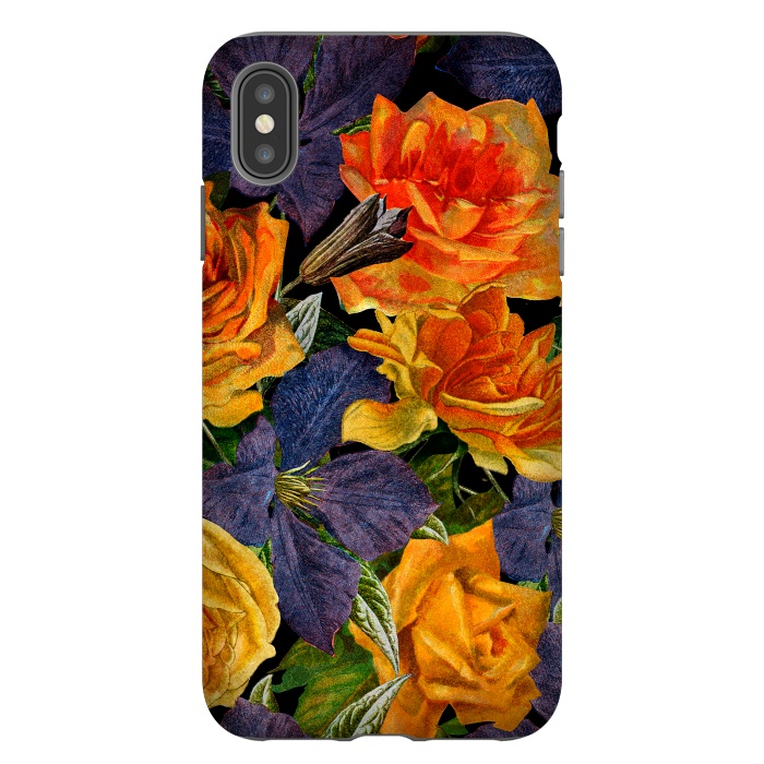iPhone Xs Max StrongFit Clematis and Yellow Vintage Roses by  Utart