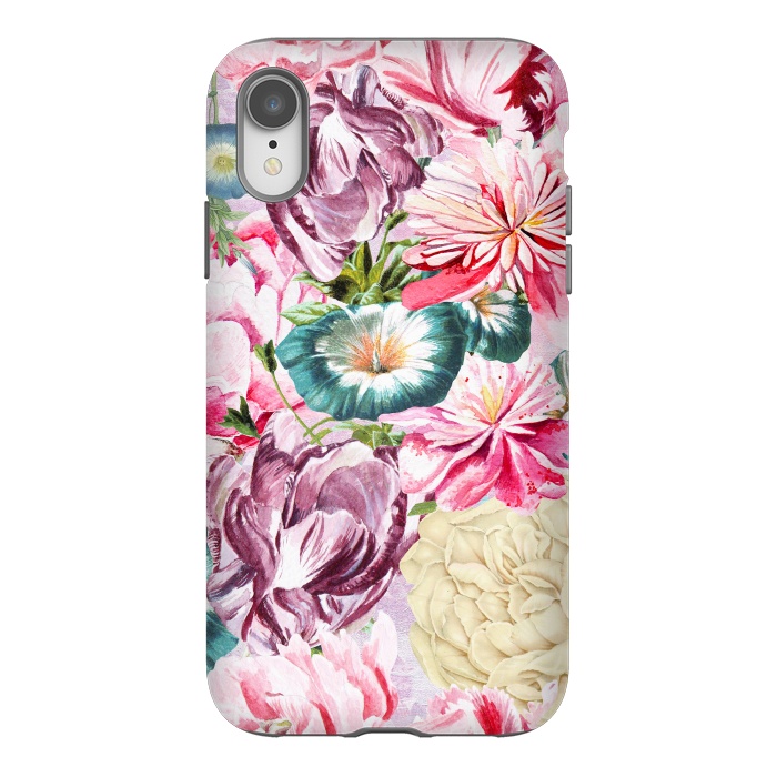 iPhone Xr StrongFit Beautiful Pastel Vintage Spring Flowers by  Utart
