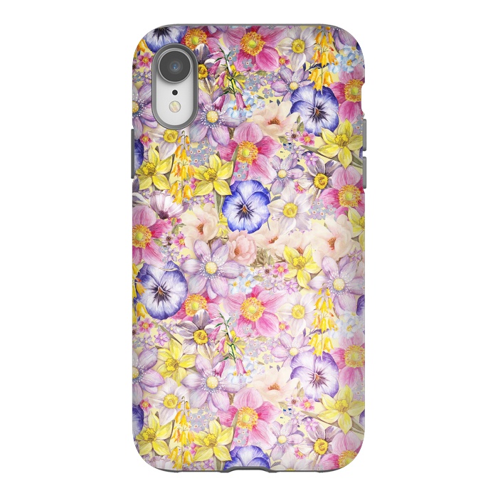 iPhone Xr StrongFit Lovely Spring Pansy Pattern by  Utart