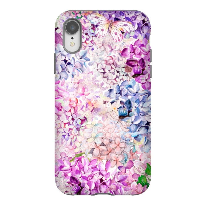iPhone Xr StrongFit Purple Lilacs and Hydrangea by  Utart