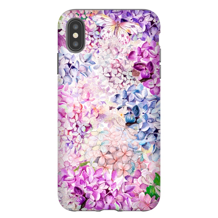 iPhone Xs Max StrongFit Purple Lilacs and Hydrangea by  Utart