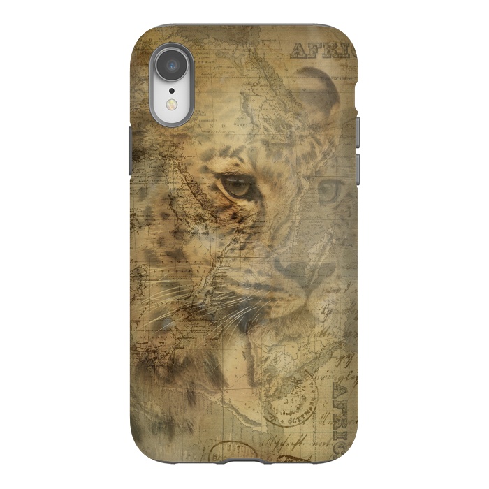 iPhone Xr StrongFit Cheetah Vintage Style by Andrea Haase