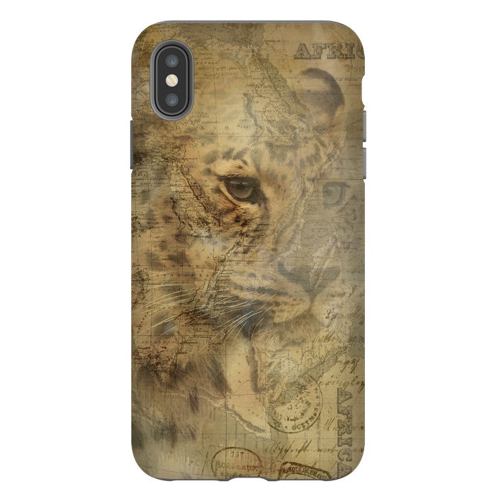 iPhone Xs Max StrongFit Cheetah Vintage Style by Andrea Haase