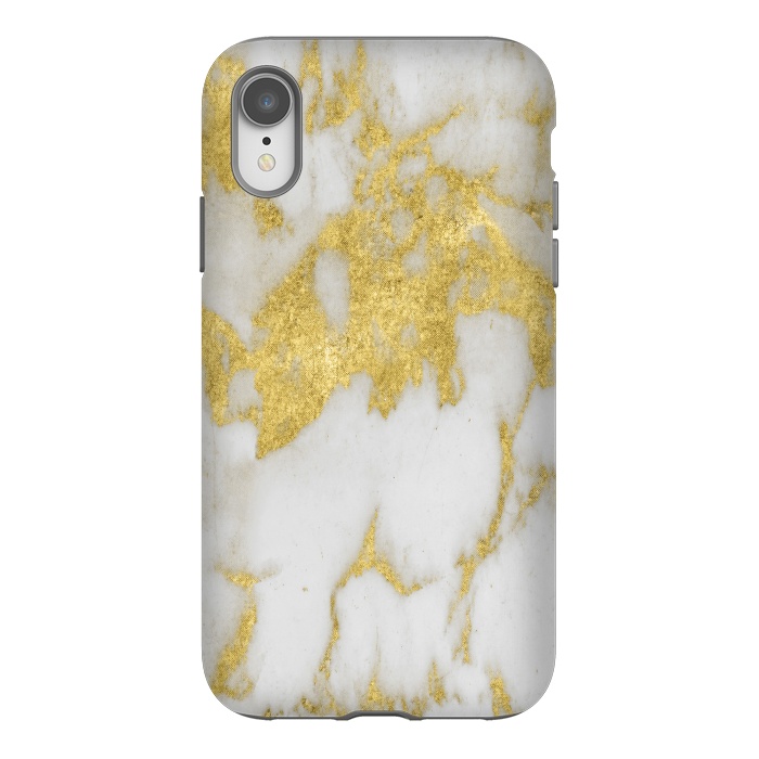 iPhone Xr StrongFit Gold marble by haroulita
