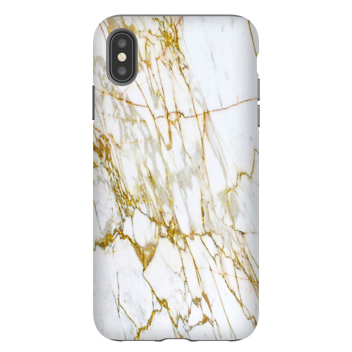 iPhone Xs Max StrongFit white gold marble by haroulita