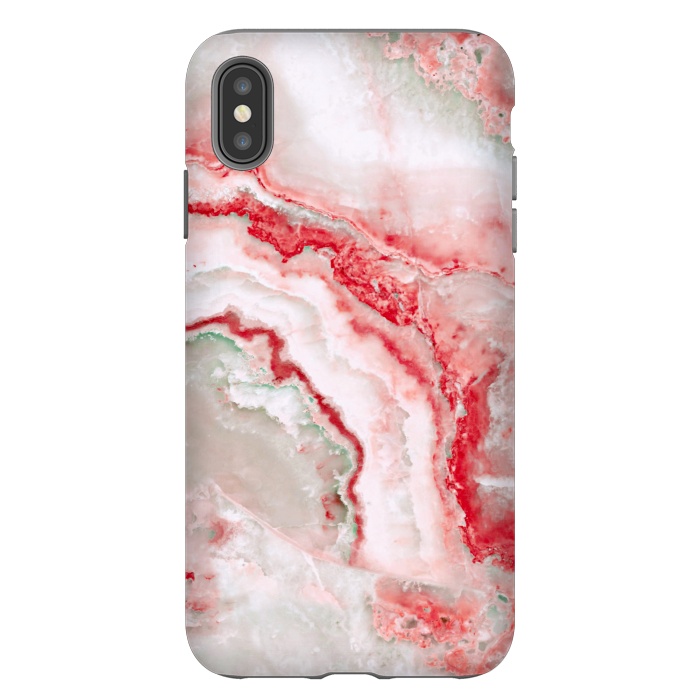 iPhone Xs Max StrongFit Coral Red Veined Agate by  Utart