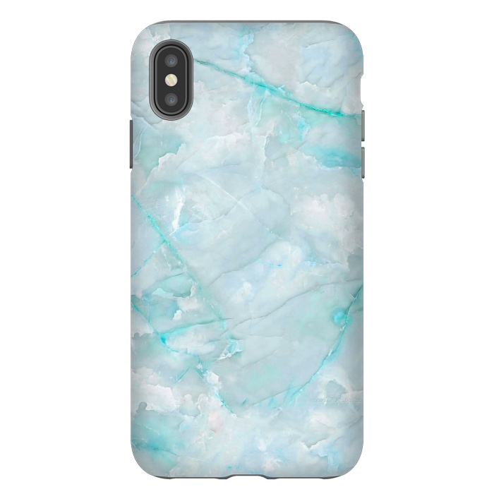 iPhone Xs Max StrongFit Light Blue Veined Agate by  Utart