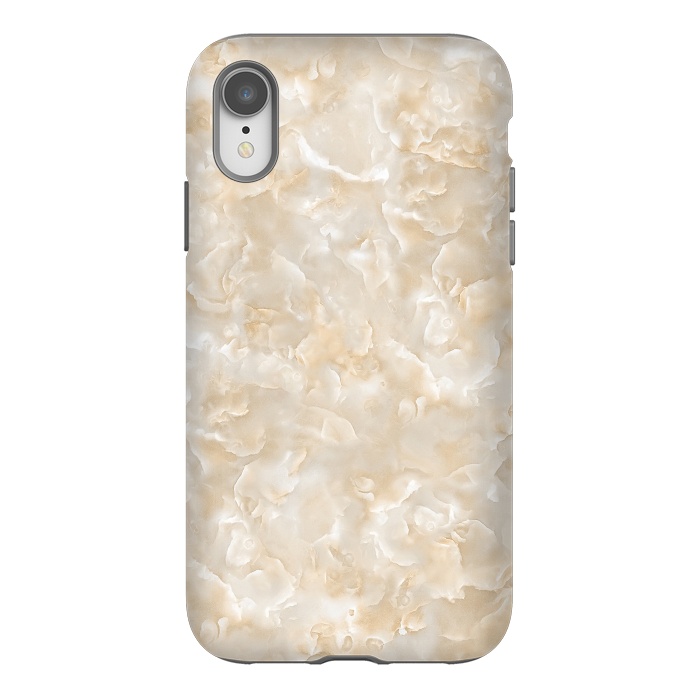 iPhone Xr StrongFit Creme Mother of Pearl Texture by  Utart