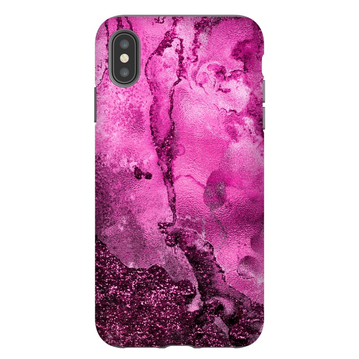 iPhone Xs Max StrongFit Purple and Pink Glittering Ink Marble by  Utart