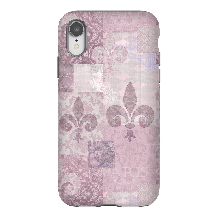 iPhone Xr StrongFit Romantic Vintage Pattern Soft Pink by Andrea Haase