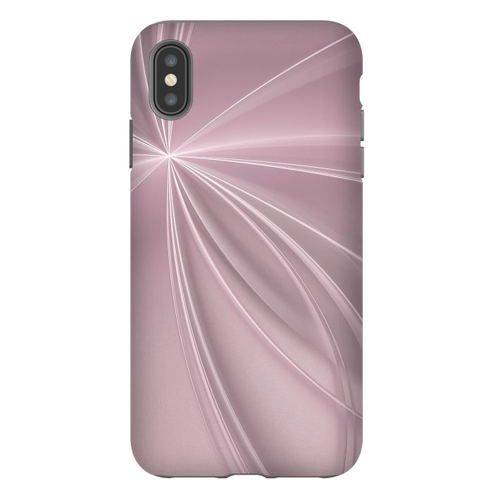 iPhone Xs Max StrongFit Fractal Light Rays Soft Pink by Andrea Haase