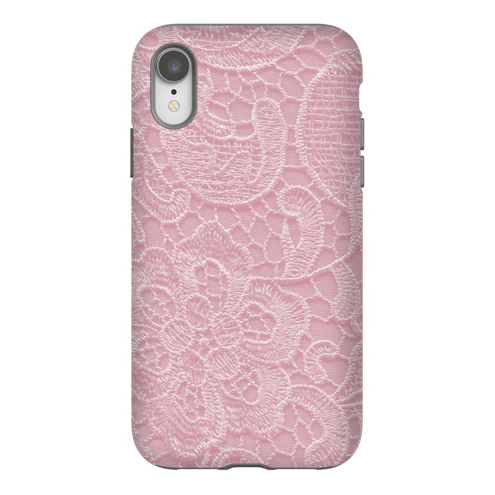iPhone Xr StrongFit Pink Lace by Andrea Haase