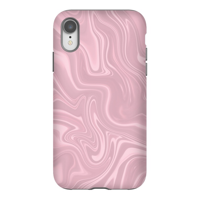 iPhone Xr StrongFit Marbled Pink Paint 2 by Andrea Haase