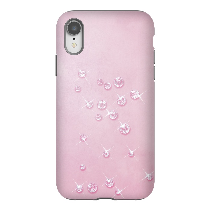 iPhone Xr StrongFit Sparkling Pink Rhinestones by Andrea Haase