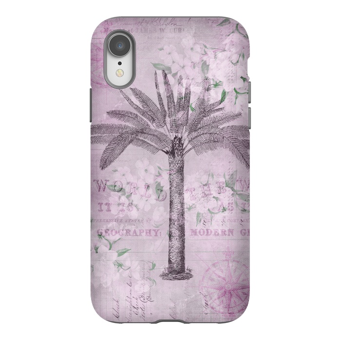 iPhone Xr StrongFit Vintage Palm Tree Art by Andrea Haase