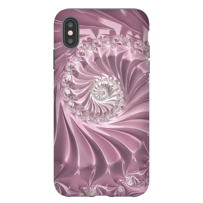 iPhone Xs Max StrongFit Soft Pink Glamorous Fractal by Andrea Haase