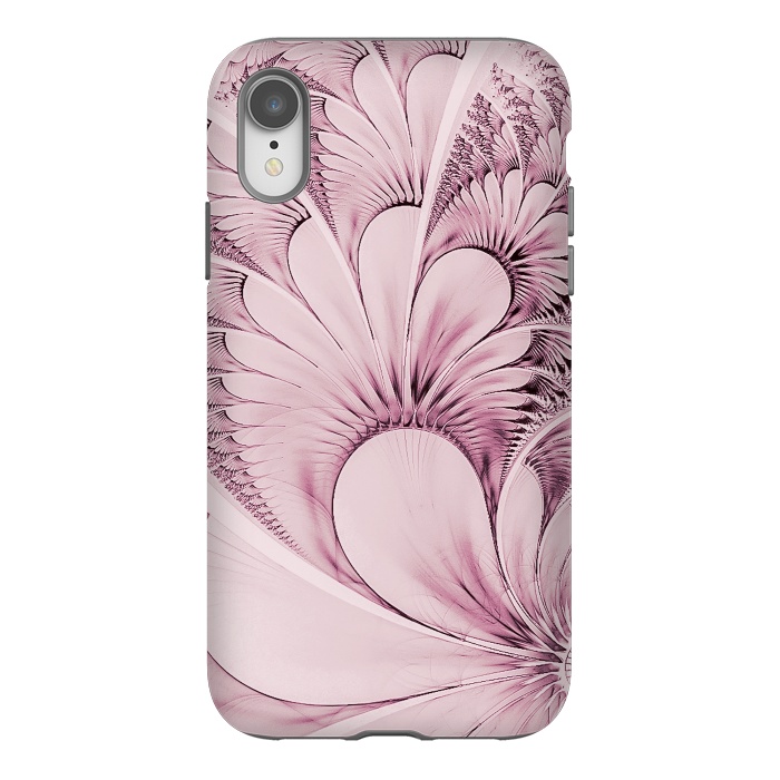 iPhone Xr StrongFit Pink Flourish Fractal by Andrea Haase
