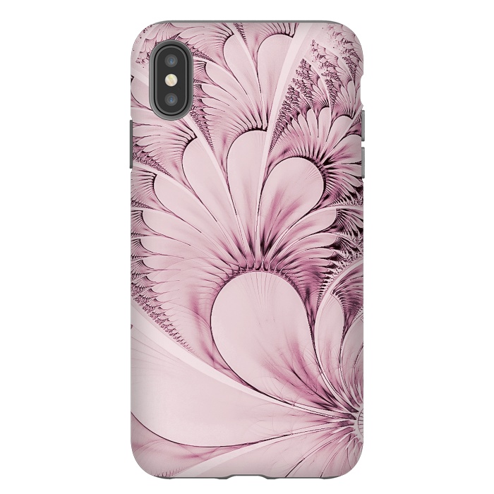 iPhone Xs Max StrongFit Pink Flourish Fractal by Andrea Haase