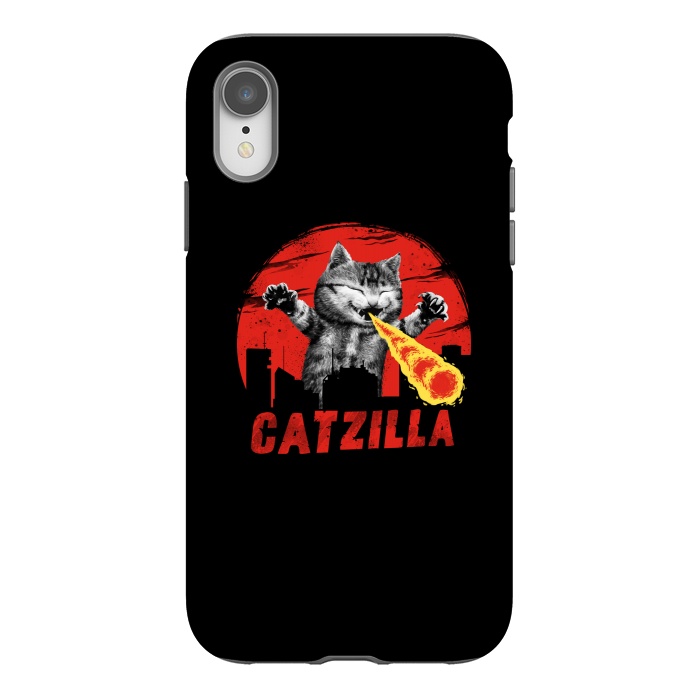 iPhone Xr StrongFit Catzilla by Vincent Patrick Trinidad