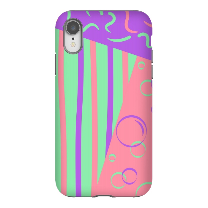 iPhone Xr StrongFit PINK ABSTRACT PATTERN by MALLIKA