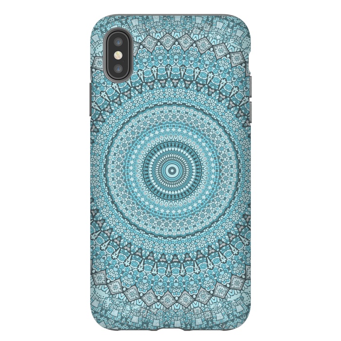 iPhone Xs Max StrongFit Teal Turquoise Mandala by Andrea Haase