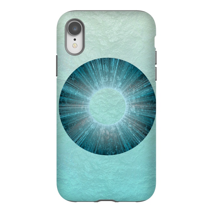 iPhone Xr StrongFit Turquoise Alien Iris 2 by Andrea Haase