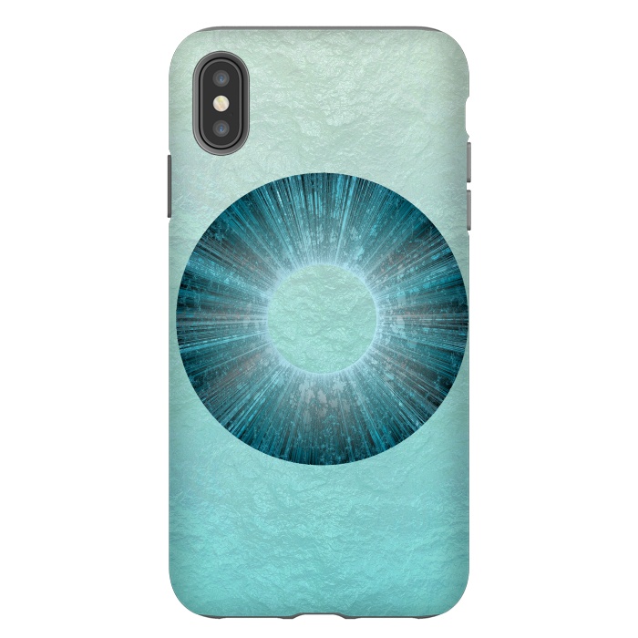 iPhone Xs Max StrongFit Turquoise Alien Iris 2 by Andrea Haase
