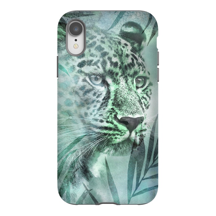 iPhone Xr StrongFit Cheetah Green Jungle 2 by Andrea Haase