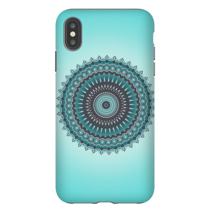 iPhone Xs Max StrongFit Mandala Turquoise 2 by Andrea Haase