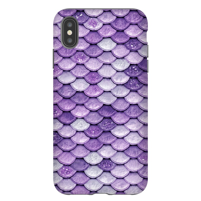 iPhone Xs Max StrongFit Purple Metal Glitter Mermaid Scales by  Utart