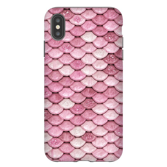iPhone Xs Max StrongFit Pink Glitter Mermaid Scales by  Utart