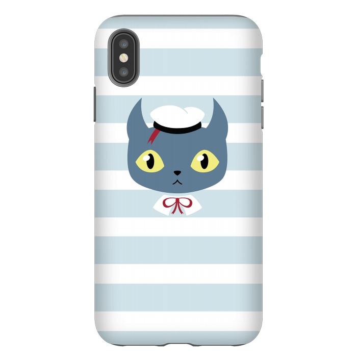 iPhone Xs Max StrongFit Sailor cat by Laura Nagel