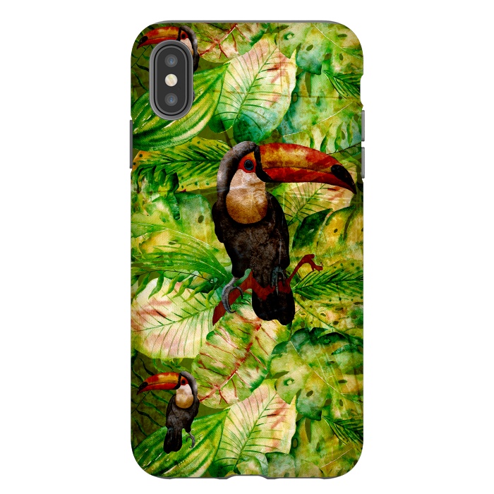 iPhone Xs Max StrongFit Tropical Jungle Bird by  Utart