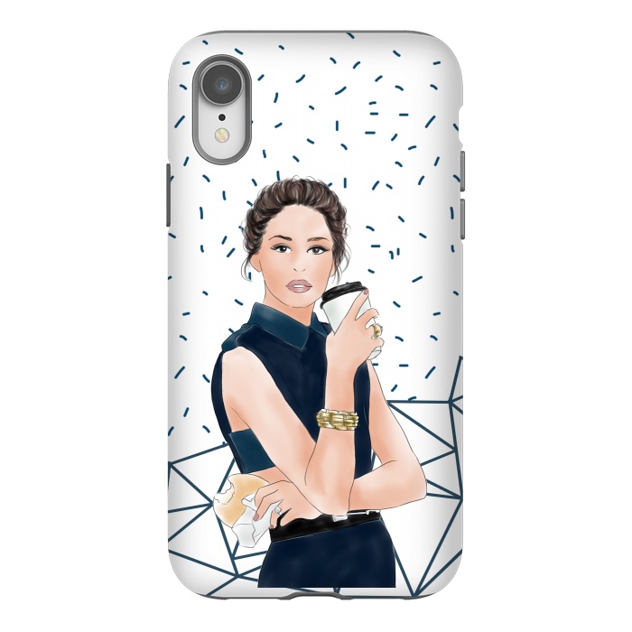 iPhone Xr StrongFit Fashion Girl with Coffee by DaDo ART