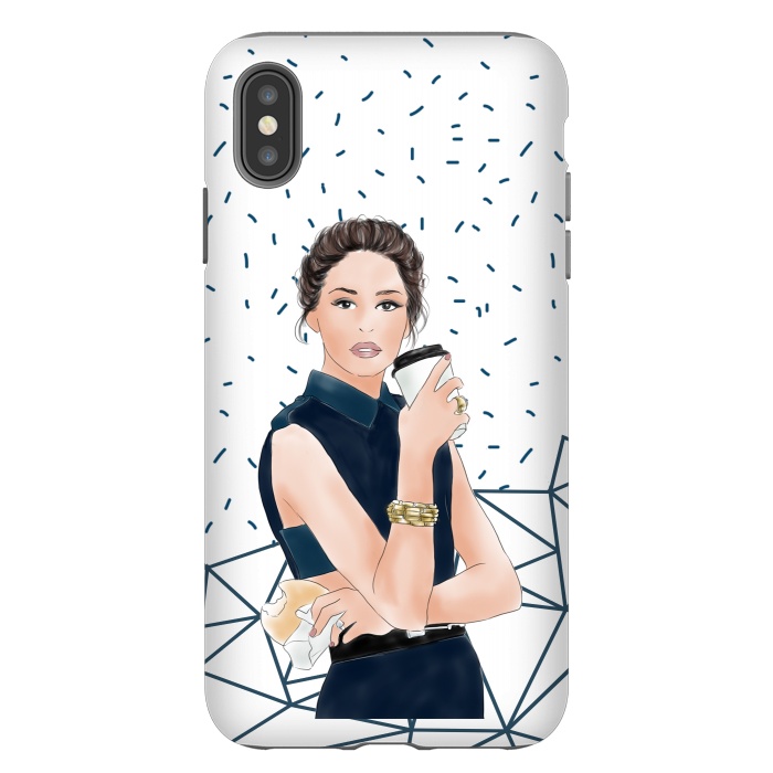 iPhone Xs Max StrongFit Fashion Girl with Coffee by DaDo ART