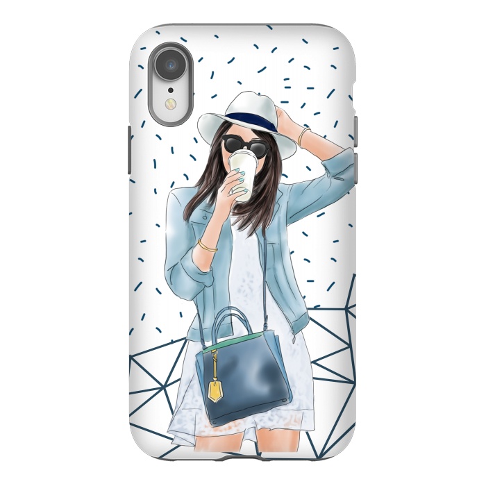 iPhone Xr StrongFit Trendy City Fashion Girl by DaDo ART