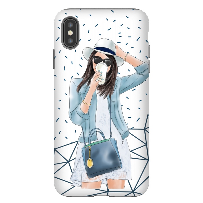 iPhone Xs Max StrongFit Trendy City Fashion Girl by DaDo ART