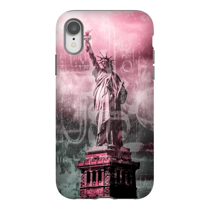 iPhone Xr StrongFit Statue Of Liberty Mixed Media Art by Andrea Haase