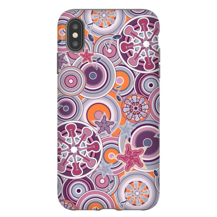 iPhone Xs Max StrongFit Glam Boho Rock in Purple and Orange by Paula Ohreen