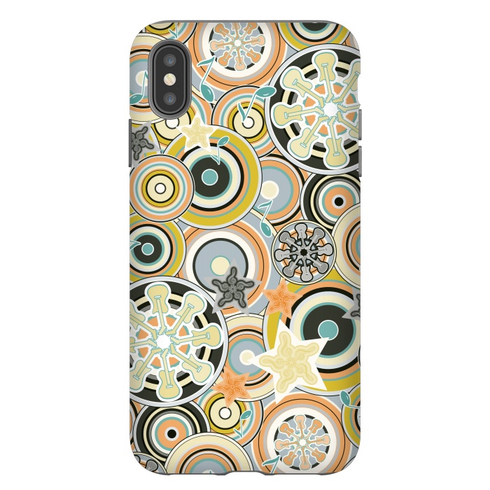 iPhone Xs Max StrongFit Glam Boho Rock in Navy and Green by Paula Ohreen