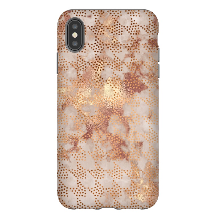 iPhone Xs Max StrongFit Geometrical modern Rose Gold Marble Pattern by  Utart