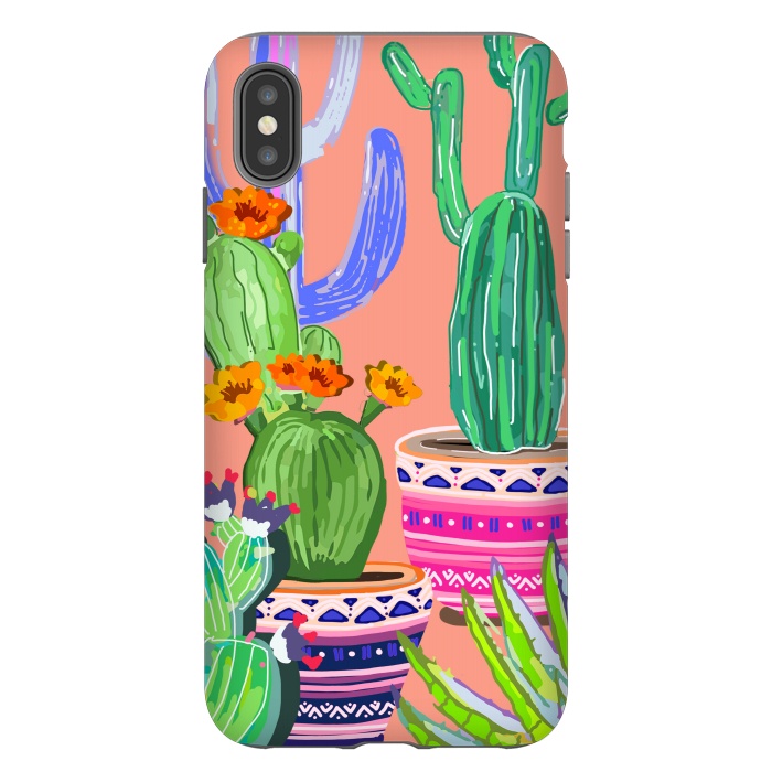iPhone Xs Max StrongFit Cactus wonderland by MUKTA LATA BARUA