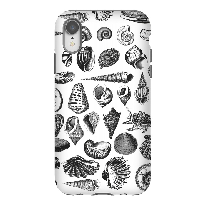 iPhone Xr StrongFit Vintage Seashell Collection Black And White by Andrea Haase