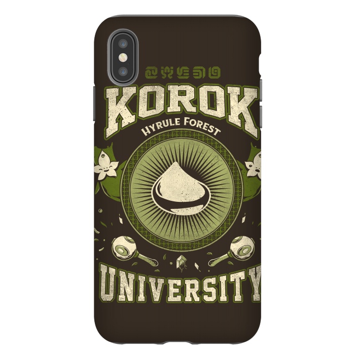 iPhone Xs Max StrongFit Korok University by Ilustrata
