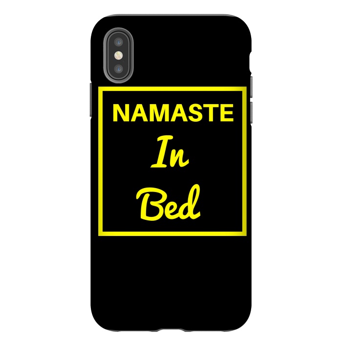 iPhone Xs Max StrongFit namaste in bed yellow by MALLIKA