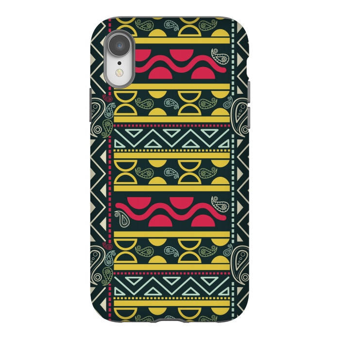 iPhone Xr StrongFit colorful aztec  by TMSarts